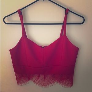 Red crop top